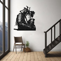 Samurai and Geisha Metal Wall Art