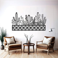 Boho Cactus Metal Wall Art