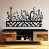 Boho Cactus Metal Wall Art