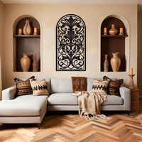 Vertical Scroll Metal Wall Art