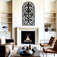 Vertical Scroll Metal Wall Art