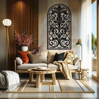 Vertical Scroll Metal Wall Art