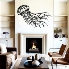 Abstract Jellyfish Metal Wall Art