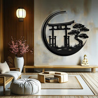 Zen Torii Gate Metal Wall Art