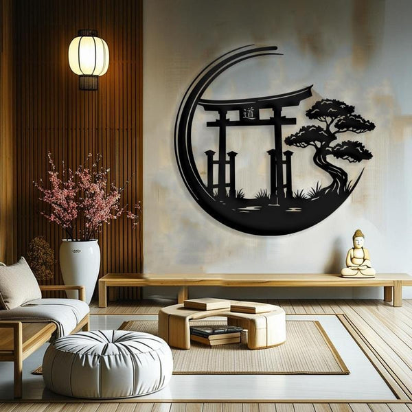 Zen Torii Gate Metal Wall Art