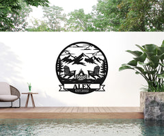 Outdoor Firepit Wall Decor