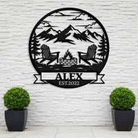 Outdoor Firepit Wall Decor
