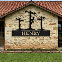 Custom Lineman Metal Sign