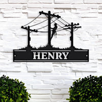 Custom Lineman Metal Sign