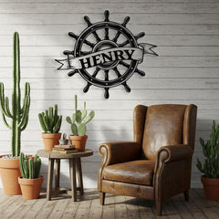 Captain Name Metal Sign