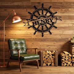 Captain Name Metal Sign