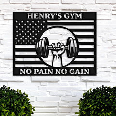 Custom Gym Metal Sign