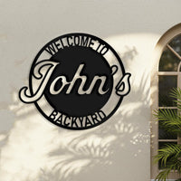 Custom Backyard Metal Sign