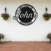 Custom Backyard Metal Sign