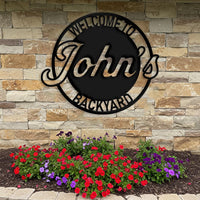 Custom Backyard Metal Sign