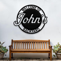 Custom Backyard Metal Sign
