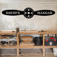 Rustic Propeller Hangar Sign
