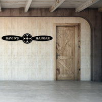Rustic Propeller Hangar Sign