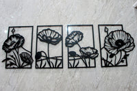 Metal Poppy Wall Art