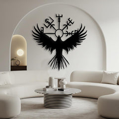 Aggressive Raven Viking Metal Sign