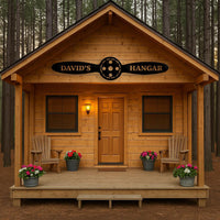Rustic Propeller Hangar Sign