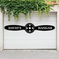 Rustic Propeller Hangar Sign