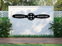 Rustic Propeller Hangar Sign