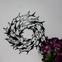 Whirlpool School of Fish Metal Wall Art