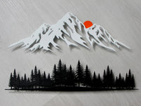 Forest and Mountains Metal Wall Art