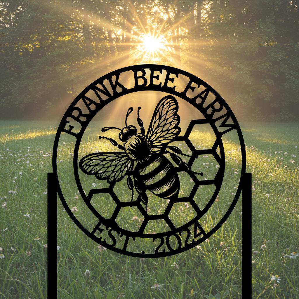 Custom Bee Farm Sign