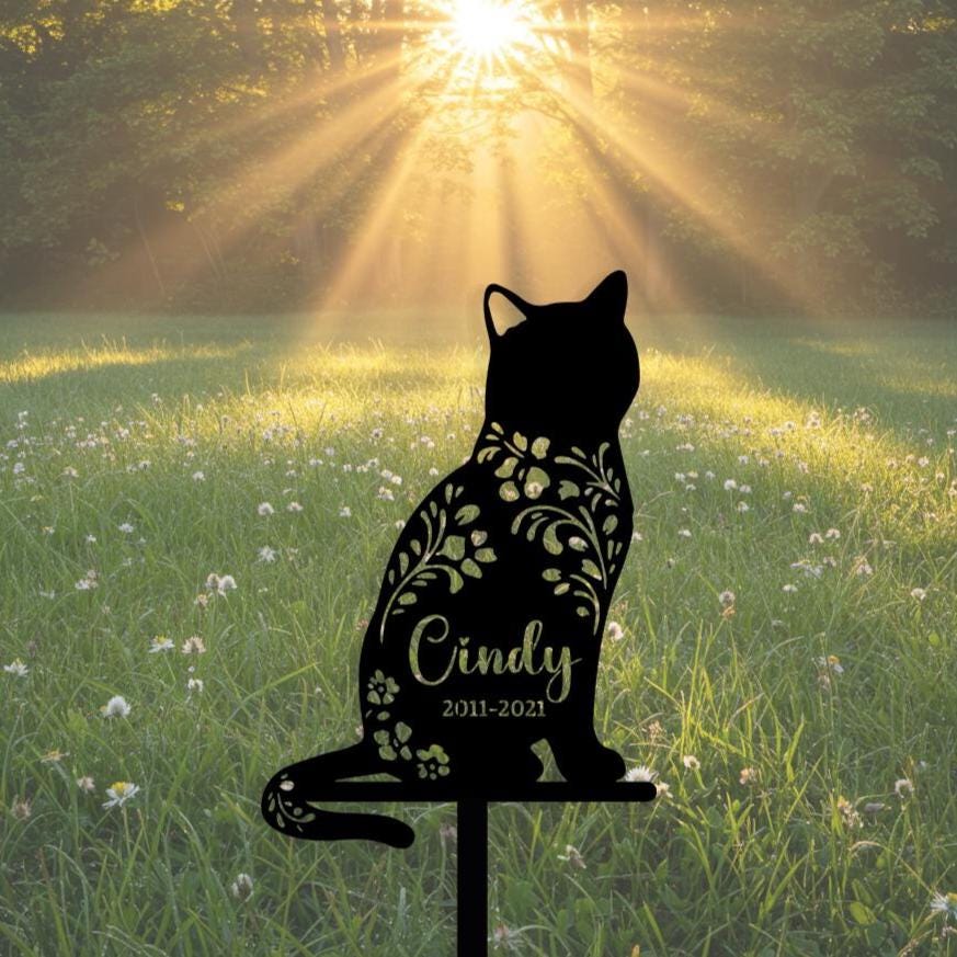 Personalized Cat Memorial Sign