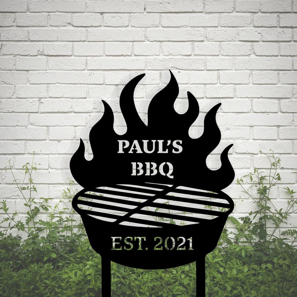 Custom BBQ Yard Sign