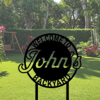 Welcome to Backyard Sign