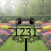 Silly Frog Address Yard Sign