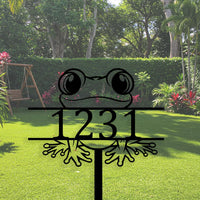 Silly Frog Address Yard Sign