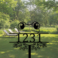 Silly Frog Address Yard Sign