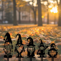 Set of 5 Gnome Garden Stakes