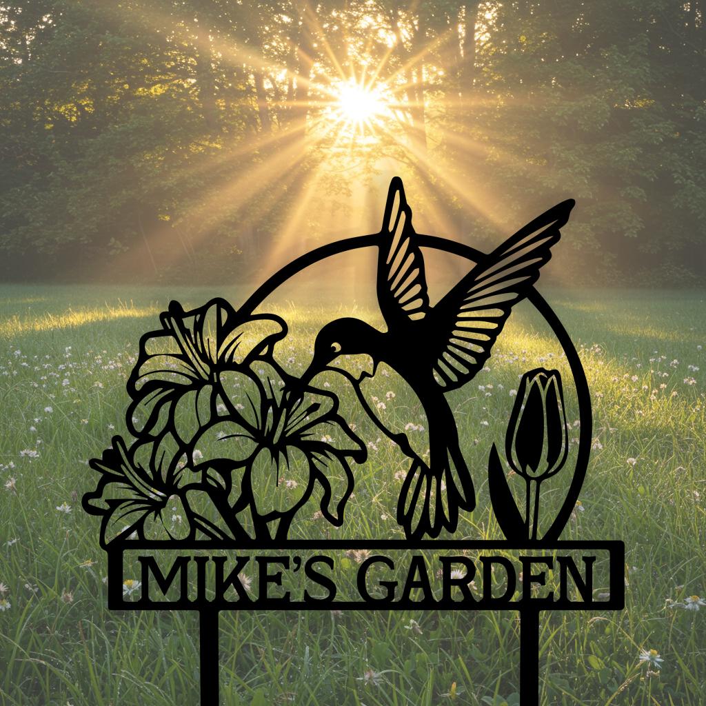 Hummingbird Garden Sign