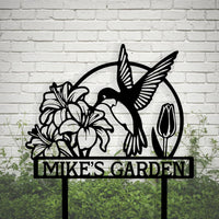 Hummingbird Garden Sign