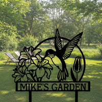 Hummingbird Garden Sign