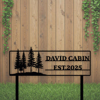 Rustic Cabin Yard Sign