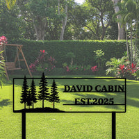 Rustic Cabin Yard Sign