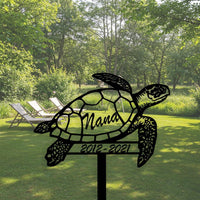 Turtle Pet Memorial Sign