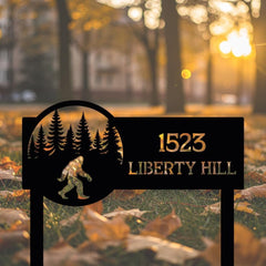 Bigfoot Full Address Yard Sign
