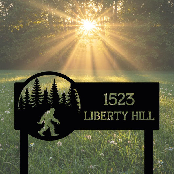 Bigfoot Full Address Yard Sign