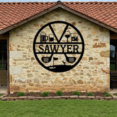 Golf Metal Name Sign