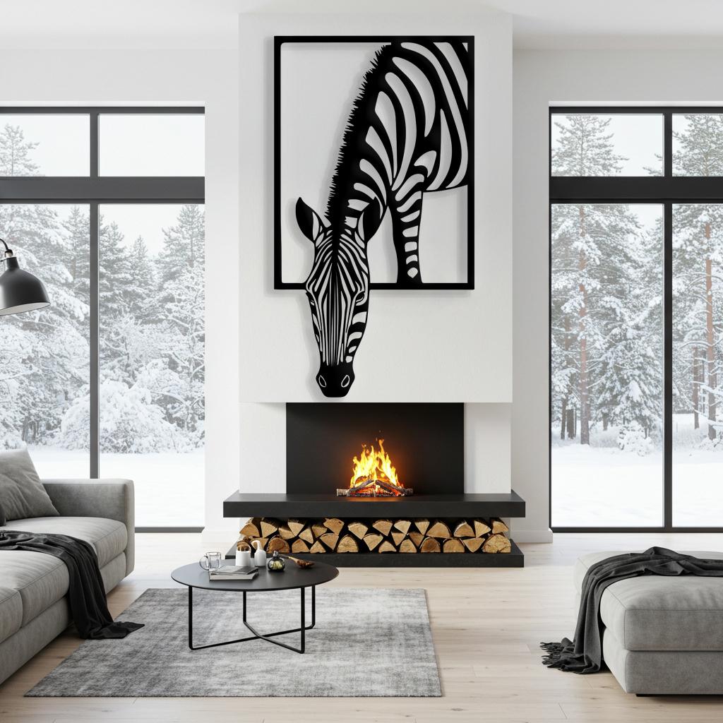 Zebra Metal Wall Art