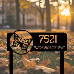 Butterfly Address Sign
