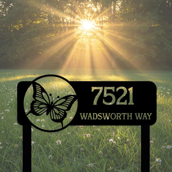 Butterfly Address Sign