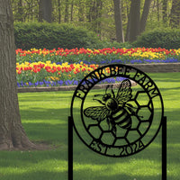 Custom Bee Farm Sign